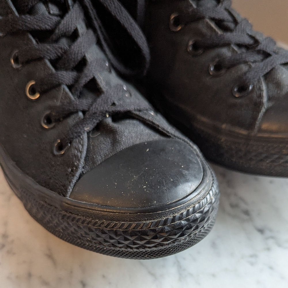 Converse All Star Black Sole Size 10 Sneakers - Picture 5 of 8